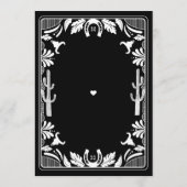 Westerne Country Cowboy Rustic Wedding Menu (Achterkant)