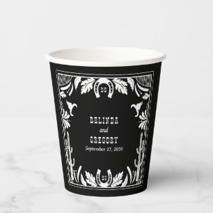 Westerne Country Cowboy Rustic Wedding Papieren Bekers