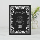 Westerne Country Cowboy Rustic Wedding Save The Date (Staand voorkant)