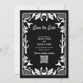 Westerne Country Cowboy Rustic Wedding Save The Date