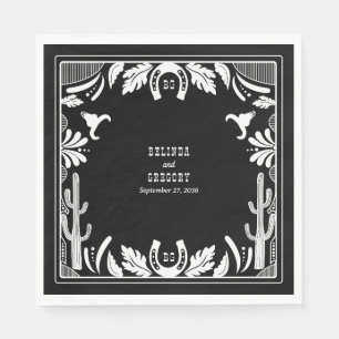 Westerne Country Cowboy Rustic Wedding Servet
