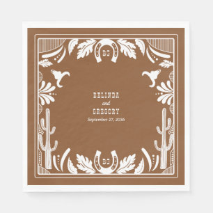Westerne Country Cowboy Rustic Wedding Servet