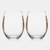 Westerne Country Cowboy Rustic Wedding Wijnglas Zonder Voet (Links)