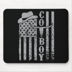 Westerne Country Mannen Teen Boy Kind Rodeo Southe Muismat
