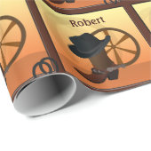 Westerne cowboy aangepaste cadeaubonnen cadeaupapier (Rol Hoek)