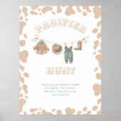 Westerne Cowboy Baby shower fopspeen Hunt Poster (Voorkant)