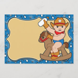 Westerne Cowboy Baby Shower-uitnodigingen Kaart