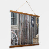 Westerne Cowboy Barn Tapestry Hangend Wandkleed (Gebogen)