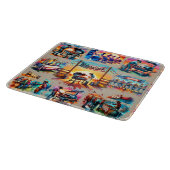 Westerne Cowboy BBQ Cookoff Scènes 1 Snijplank (Hoek)