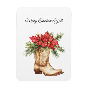 Westerne Cowboy Boot Christmas Magneet