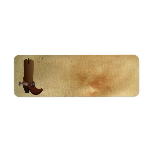 Westerne Cowboy Boot Etiket (Voorkant)