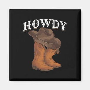 Westerne Cowboy Boots Cowboy Pet Howdy Cowboy Magneet