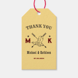 Westerne Cowboy Boots Monogram Land Weddenschap Cadeaulabel