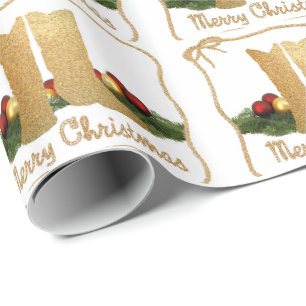 Westerne Cowboy Boots Rope Garland Merry Christma Cadeaupapier