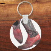 Westerne Cowboy Boots Sleutelhanger (Voorkant)