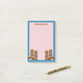 Westerne cowboy Boots uit het Roestland personalis Post-it® Notes (Op bureau)