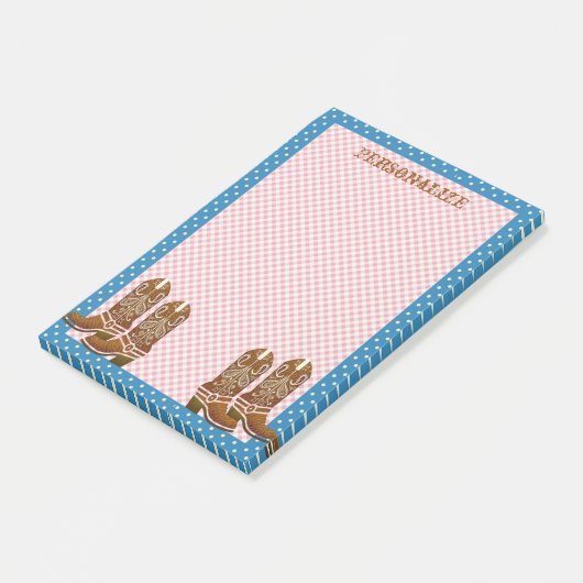 Westerne cowboy Boots uit het Roestland personalis Post-it® Notes (Schuin)