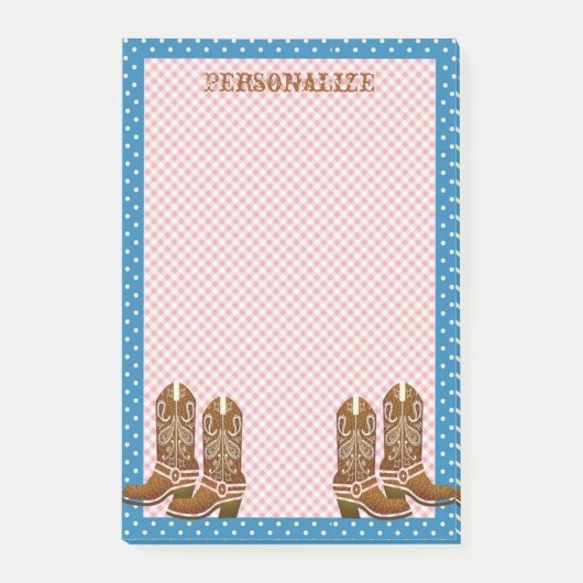 Westerne cowboy Boots uit het Roestland personalis Post-it® Notes (Voorkant)