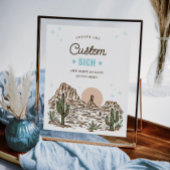 Westerne Cowboy Boy Baby shower Custom Sign