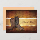  westerne cowboy bruiloft bedankt briefkaart (Voorkant / Achterkant)