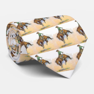Westerne cowboy Bucking Bronc Horse Necktie Stropdas