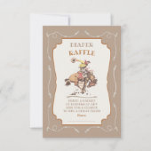 Westerne Cowboy Bucking Bronco Luier Raffle Kaart (Voorkant)