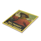 Westerne Cowboy Bull Dogger Tegeltje (Zijkant)