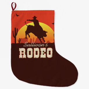 Westerne cowboy Bull Rider Rodeo Grote Kerstsok