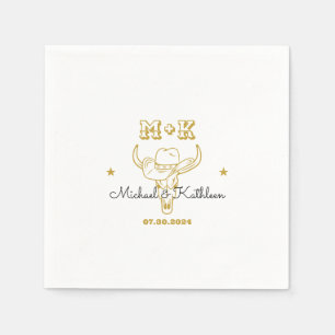 Westerne Cowboy Bull Skull Bohemian Country Wedden Servet