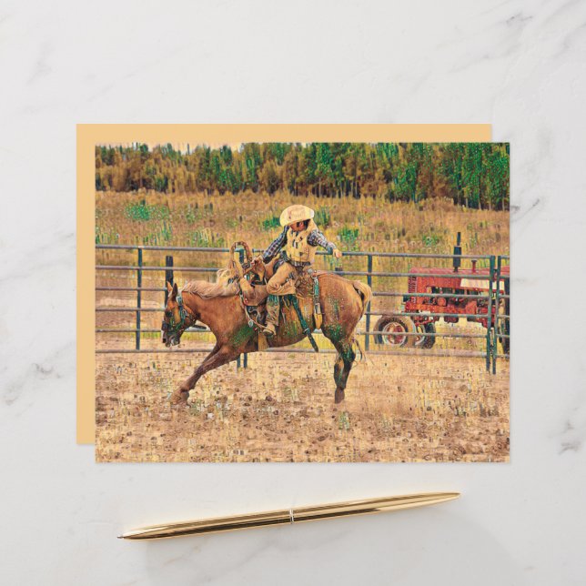 Westerne Cowboy Country Horse Riding (Voorkant / Achterkant in situ)