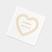 Westerne Cowboy Country Rustieke Bruiloft Folie Servetten (Links)