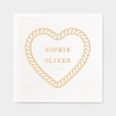 Westerne Cowboy Country Rustieke Bruiloft Folie Servetten (Voorkant)