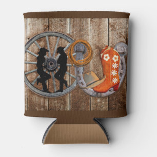 Westerne Cowboy Cowgirl Hoefijzer Wagon Wiel Blikjeskoeler