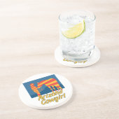 Westerne Cowboy Cowgirl Horse Barn Rodeo Onderzett Zandsteen Onderzetter (Zijkant)