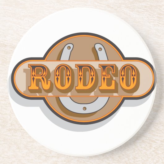 Westerne Cowboy Cowgirl Horse Barn Rodeo Onderzett Zandsteen Onderzetter (Voorkant)