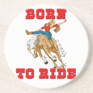 Westerne Cowboy Cowgirl Horse Barn Rodeo Onderzett Zandsteen Onderzetter