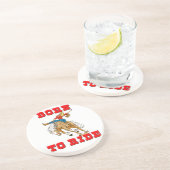 Westerne Cowboy Cowgirl Horse Barn Rodeo Onderzett Zandsteen Onderzetter (Zijkant)