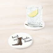 Westerne Cowboy Cowgirl Horse Barn Rodeo Onderzett Zandsteen Onderzetter (Zijkant)