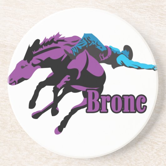 Westerne Cowboy Cowgirl Horse Barn Rodeo Onderzett Zandsteen Onderzetter (Voorkant)