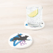 Westerne Cowboy Cowgirl Horse Barn Rodeo Onderzett Zandsteen Onderzetter (Zijkant)