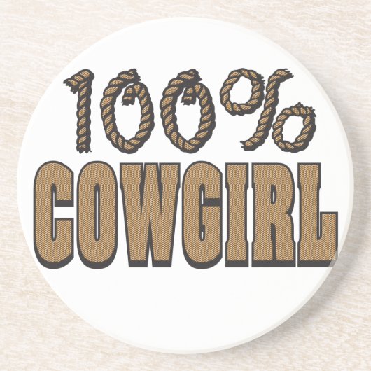 Westerne Cowboy Cowgirl Horse Barn Rodeo Onderzett Zandsteen Onderzetter (Voorkant)