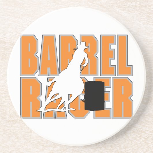 Westerne Cowboy Cowgirl Horse Barn Rodeo Onderzett Zandsteen Onderzetter (Voorkant)