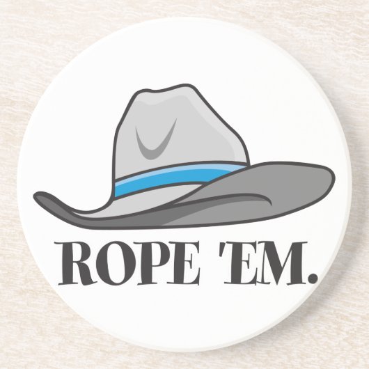 Westerne Cowboy Cowgirl Horse Barn Rodeo Onderzett Zandsteen Onderzetter (Voorkant)