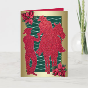 Westerne Cowboy Cowgirl Horse Holiday Kaart