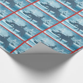 Westerne Cowboy Cowgirl Horse Winter Scene Wrappin Cadeaupapier (Hoek)