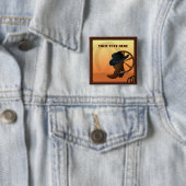 Westerne Cowboy Custom Button (In situ)