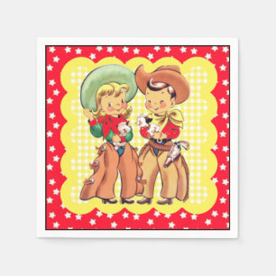 Westerne cowboy en cowgirl Kinder partij Servet
