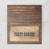 Westerne Cowboy Food Tent Kaart (Buitenkant ongevouwen)