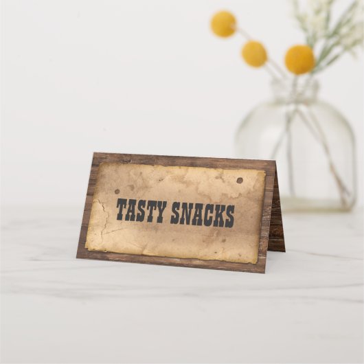 Westerne Cowboy Food Tent Kaart (Voorkant)