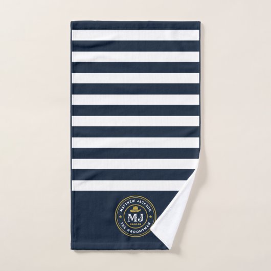 Westerne Cowboy Gold Monogram Groomsmen Bad Handdoek (Handdoek)